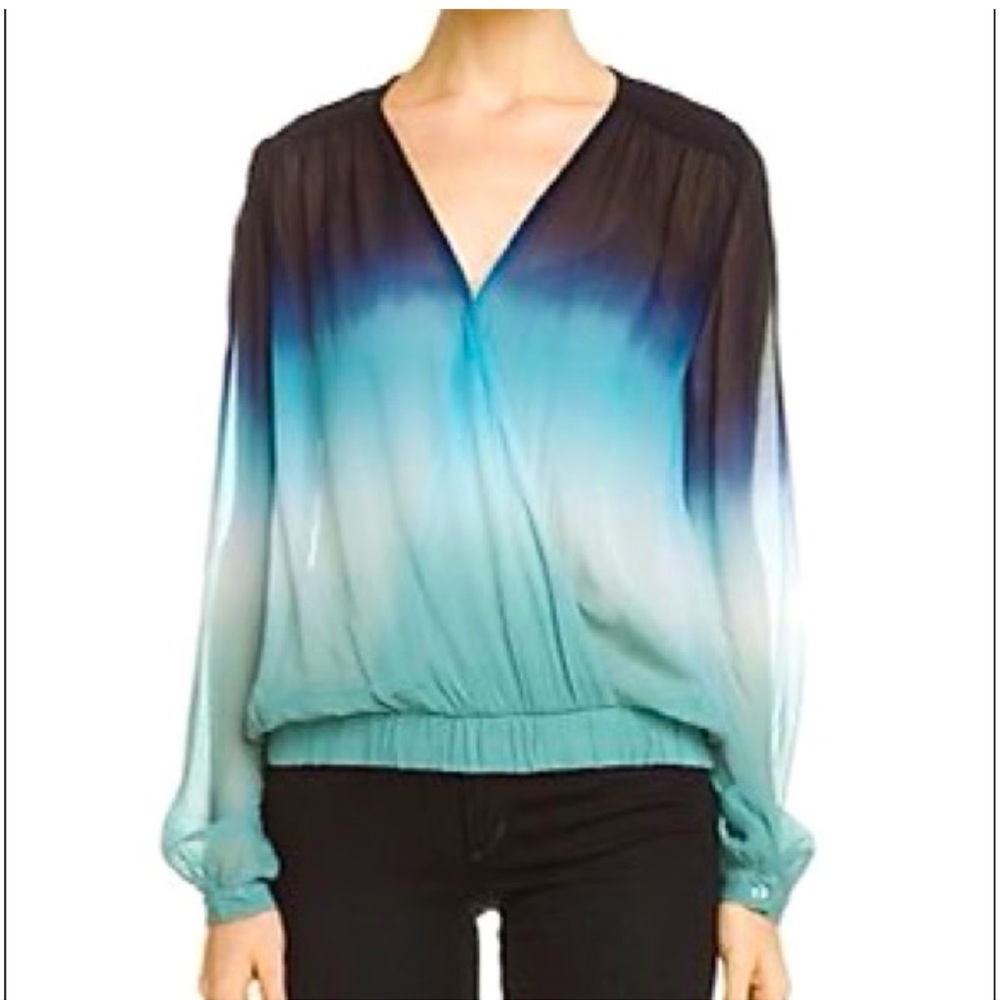 YOUNG FABULOUS & BROKE Sheer Ombré Top Sz L